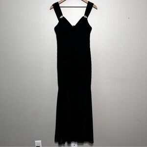R&M Richard Women Vamp Whimsigoth Maxi Dress 6P Mermaid Black Sequin‎ Babydoll